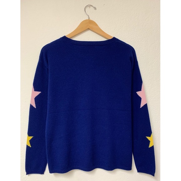 7 Seasons Star Print 100% Cashmere Sweater S - Picture 7 of 8